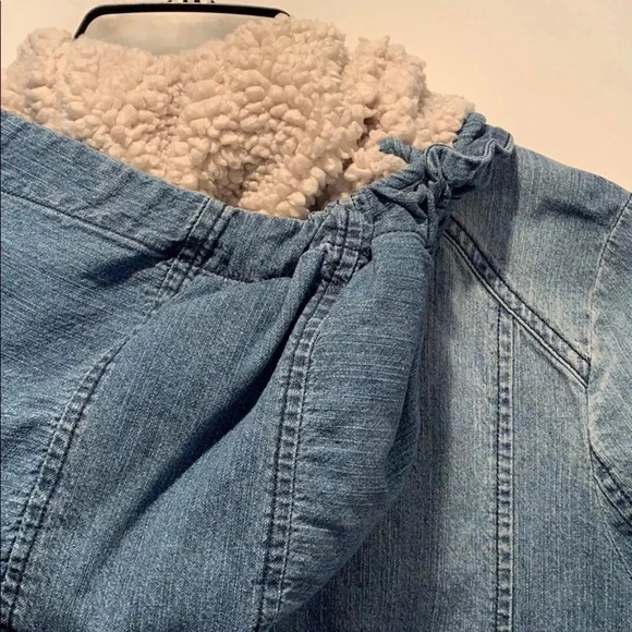 Denim Rubbish Sherpa Hooded Jacket - Picture 3 of 12
